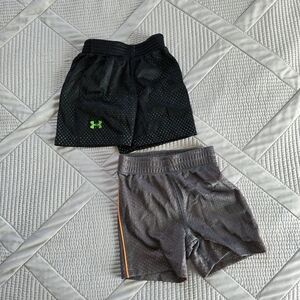 🔥5 FOR $25🔥2 Pair Bundle 12M Baby Boy Shorts Under Armour & Jumping Beans